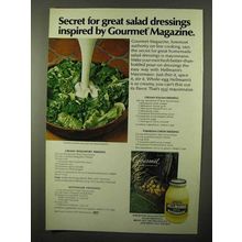 1971 Hellmann's Mayonnaise Ad - Salad Dressings