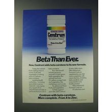 1989 Lederle Laboratories Centrum Multivitamin Ad - Beta than ever