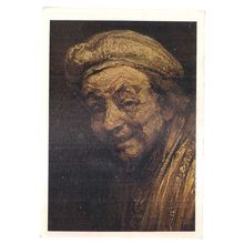 SELF PORTRAIT by REMBRANDT unused vintage postcard /