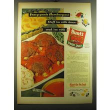 1950 Hunt's Tomato Sauce Ad - recipe for Fancy-Pants Hamburgers