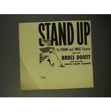 1948 Bruce Doozit Ad - Stand up to clean and wax floors