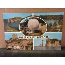 ISLE OF PURBECK, DORSET multiview used postcard J Salmon 1980 postmark =