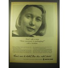 1966 Metal Box Ad - Don't ask a man how necessary is packaging? - ask a woman