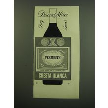 1949 Cresta Blanca Vermouth Ad - Discreet Mixer