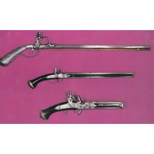 JP Clett Old German Medieval 1600s Pistol Gun Germany Military Postcard
