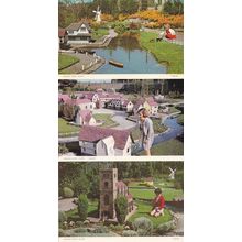 Skegness Lincs Model Village Land Of The Giants 1970s 3x Postcard