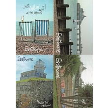 Eastbourne Its All Gone 4x Deserted Comic Real Photo Postcard s