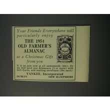 1953 Yankee, Incorporated Old Farmer's Almanac Ad - Your friends everywhere