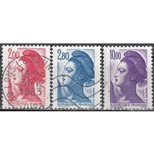 France 1983 Michel 2401A - 2403A O Cote (2008) 2.80 € Liberté de Gandon