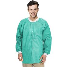 Teal Disposable Lab Jackets with Pockets, X-Large. Pack of 100 Disposable Jac...