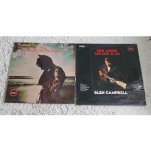 GLEN CAMPBELL X 2 VINYL LPS TURN AROUND AND LOOK AT ME. GALVESTON