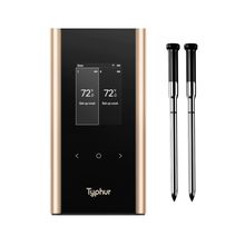 SYNC Gold Wireless Meat Thermometer | Two Slim Probes | 10X Stronger Signal than