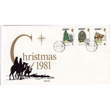 Jersey F.D.C 1981 Christmas. Good Condition with information sheet