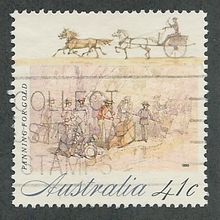 AUS 1990 41c 'COLONIAL DEVELOPMENT- PANNING FOR GOLD' FINE USED (EBID42-664)