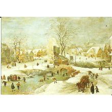 Art JAN BRUEGHEL Winter Scene Postcard (Dixon L6/SP.3596)