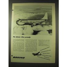 1948 Boeing Stratocruiser Ad - The Queen Flies Proudly