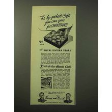 1950 Harry and David Royal Riviera Pears Ad