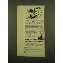1950 Hartford Fire Insurance Ad, Photographic Equipment