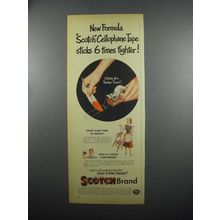 1953 3M Scotch Cellophane Tape Ad - 6 Times Tighter