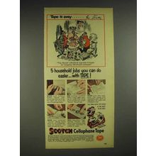 1953 3M Scotch Cellophane Tape Ad - Tape it Easy