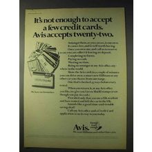 1973 Avis Car Rental Ad - Accept Credit Cards
