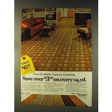 1976 Sears Footlights Supreme Carpeting Ad