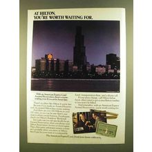 1980 American Express Card And Hilton Hotels Ad