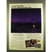 1980 American Express Card and Best Western Hotels Ad