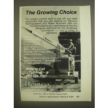 1985 Reinco Hydrograssers and Power Mulchers Ad - The Growing Choice