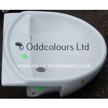 Roca Menorca / Meridian 65cm semi-recessed 1TH Basin only in White