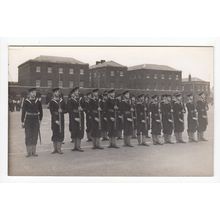 Royal Navy Parade HMS St Vincent Gosport Postcard RP Publisher J C Lawrence