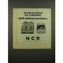1968 NCR Adding Machines Ad - Count on them for a lifetime