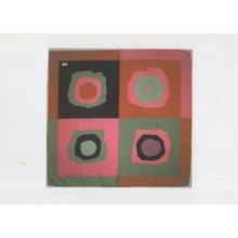 Robert Stewart Scottish Square Spots 1960s Scarf Fashion Painting Postcard