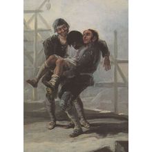 Goya The Drunken Mason Royal Academy Of Arts Painting Postcard