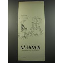 1955 Glamour Magazine Ad - Glamour says: News on the beach the covered look