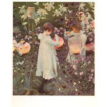 John Singer Sargent Carnation Lily Rose Tate Gallery Painting Postcard