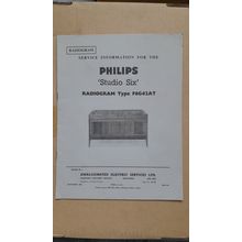 Vintage Philips 'STUDIO SIX' Service manual - Radiogram Type F6G42AT