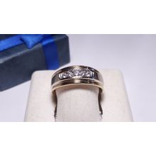 Estate .50ctw Natural Diamond Mens 2Tone 14Kt Gold S-9.75 Wedding Band Ring22511