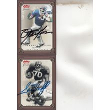 LAWRENCE TAYLOR & SAM HUFF AUTO 2004 NEW YORK GIANTS HOF SB CHAMPION DEFENSE