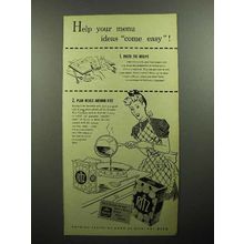 1946 Nabisco Ritz Crackers Ad - Help Your Menu Ideas