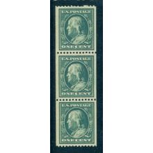 385 1c Benjamin Franklin Very Fine MNH Strip/3 C1443