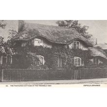 Thatched Cottage Triangle Enfield 1894 Photo Postcard