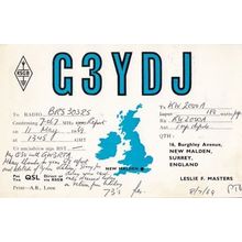 New Malden Surrey QSL Amateur Radio 1960s Postcard