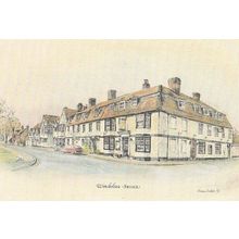 Winchelsea Sussex Artist Painting 1980s Postcard
