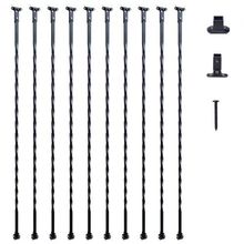 Staircase Metal Balusters, 44'' x 1/2" Galvanized Steel Decorative Banister ...