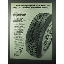 1971 Sears Dynaglass Ice & Snow Tire Ad - You Need It