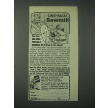 1978 Belsaw One-Man Portable Sawmill Ad
