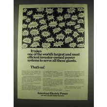 1978 American Electric Power Ad - World's Largest