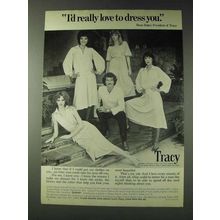 1978 Tracy Fashion Ad - I'd Really Love to Dress You