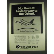 1978 Northwest Orient Airline Ad - Fastest Way